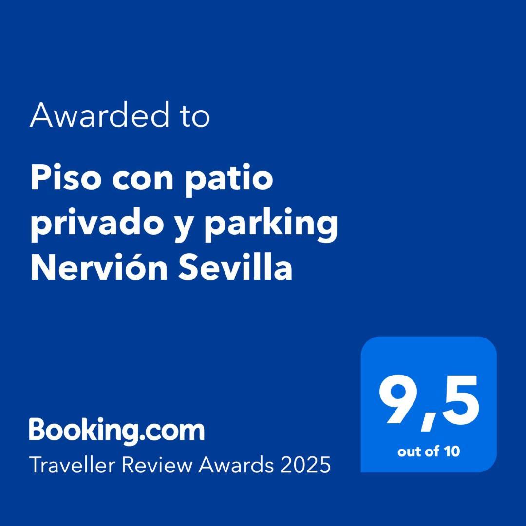 Piso Con Patio Privado Y Parking Nervion Sevilla Bagian luar foto